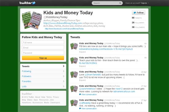 Kids and Money Today on Twitter